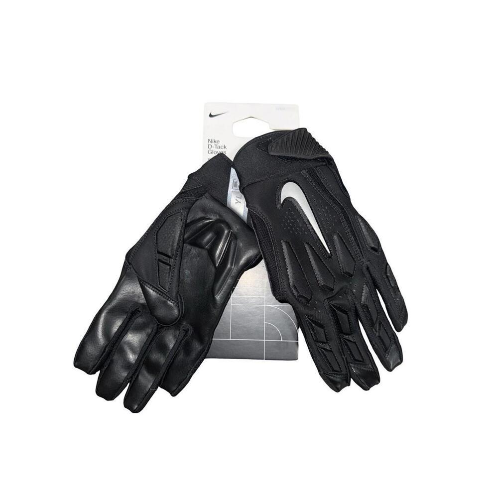 Nike D-Tack 6.0 Football Padded Linesman Gloves Youth Large Black NWT MSRP $60